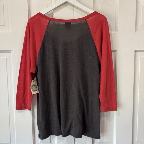 Obey Women Skate Raglan T-Shirt Medium Vintage Burnout See You In Hell Cobra New - Picture 3 of 8